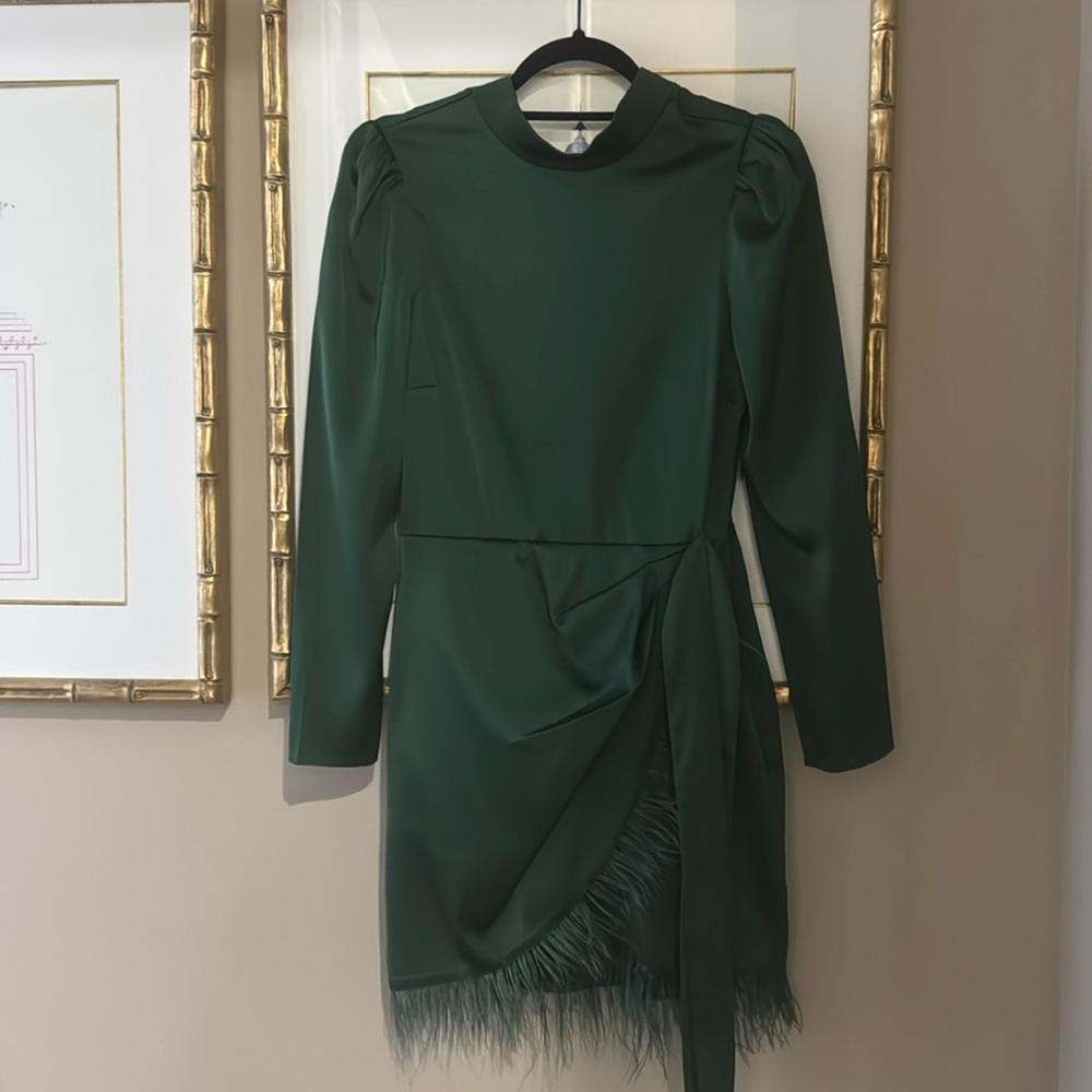 Saylor Long sleeve green dress